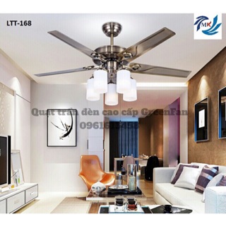 Quạt trần đèn chùm GreenFan LTT-168 phong cách châu Âu