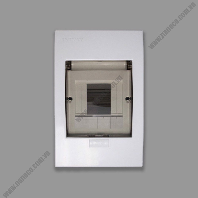 Tủ điện âm tường Nanoco 2-4 đường NDP104