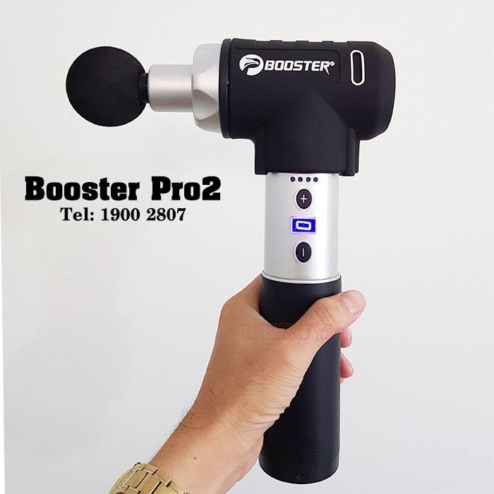 Máy Mát Xa Cầm Tay, Súng Massage Gun Cao Cấp Mỹ Booster PRO 2 - 135W, 9 Cấp Độ Mát Xa - Chính Hãng