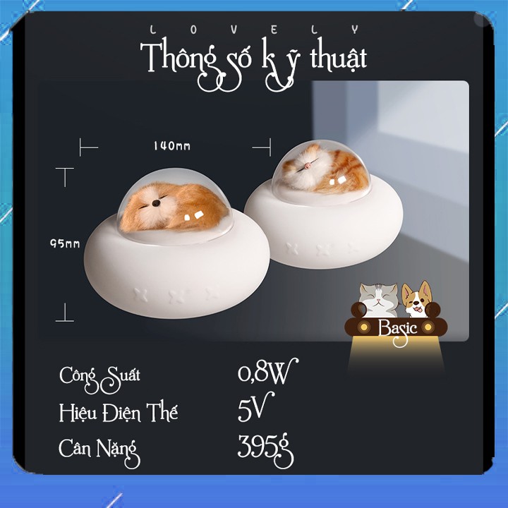 [TẶNG TƯỢNG + FREESHIP] Đèn Ngủ LED để Bàn Có Cảm Ứng Dễ Thương Cute-Đèn thông minh thay đổi 7 màu tặng quà cho bạn nữ