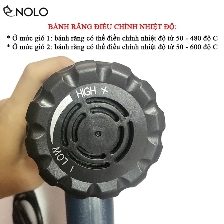 Máy Thổi Hơi Nóng Máy Khò Nhiệt Talon TH8623 Công Suất 2000W Điều Chỉnh Được Nhiệt Độ Từ 50 Đến 600 Độ Có 2 Mức Gió