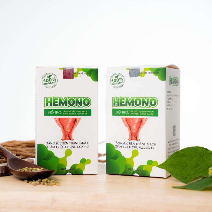 Viên uống Hemono - hỗ trợ ngăn ngừa hình thành búi trĩ, giúp bền thành mạch, giảm đau rát chảy máu ở vùng hâụ môn