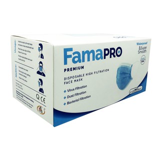 [Nam Anh] Khẩu Trang Y Tế FAMAPRO 4 Lớp, Tiêu Chuẩn Xuất khẩu BFE ≥99% (40 Cái / Hộp - Xanh)