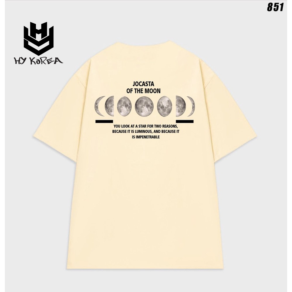Áo thun tay lỡ form rộng Mặt trăng Jocasta 851 HY KOREA dành cho nam nữ