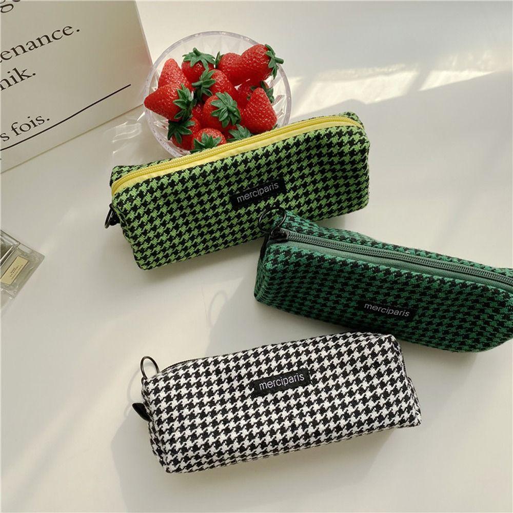 Túi Đựng Bút / Đồ Trang Điểm Đa Năng Sức Chứa Lớn Có Dây Đeo Cổ Tay