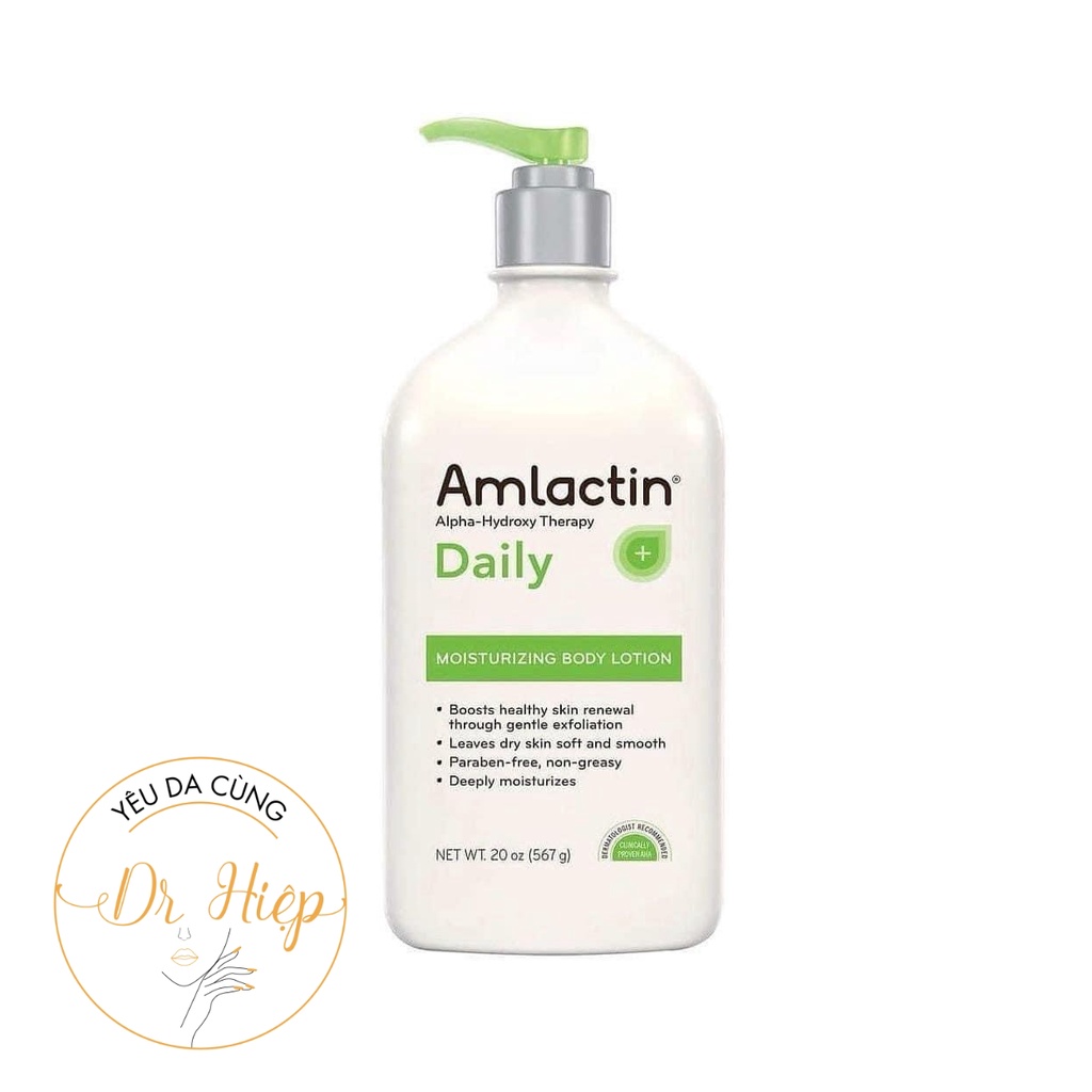 [Mã 151FMCGSALE giảm 8% đơn 500K] Kem Dưỡng Body AMLACTIN Alpha Hydroxy Therapy Daily 12% Lactic Acid 567g