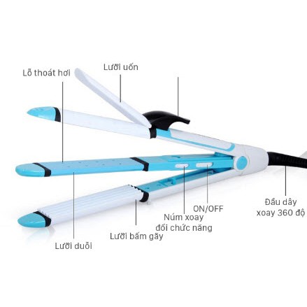 MÁY LÀM TÓC DẬP, XOĂN, ÉP 3IN1 NOVA