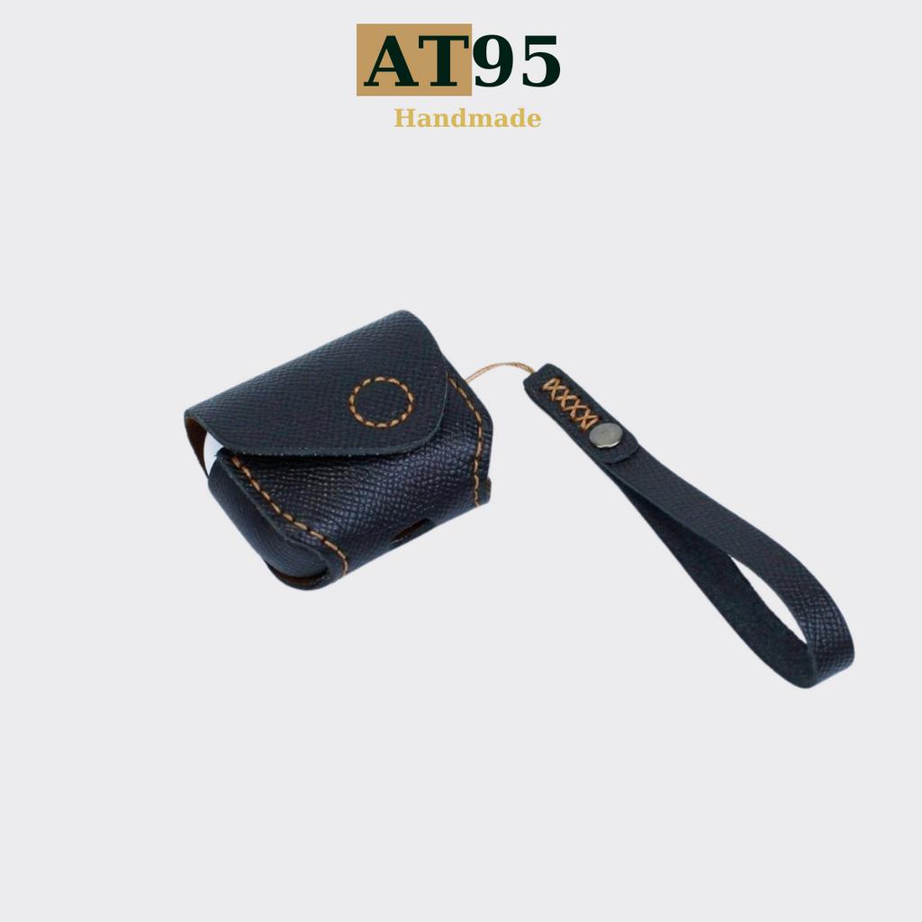Bao case Airpods 1,2,3, Pro, Pro 2 da bò thật hàng thủ công thương hiệu AT95 HANDMADE