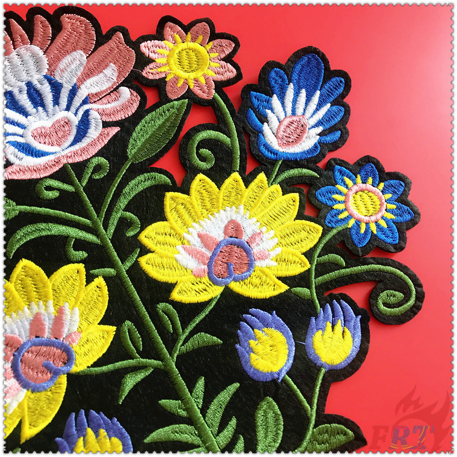 ✿ Miếng Dán Ủi Quần Áo Hình Hoa Xinh Xắn ✿ 1 Miếng Vá Ủi Quần Áo Hình Huy Hiệu (L-07100)