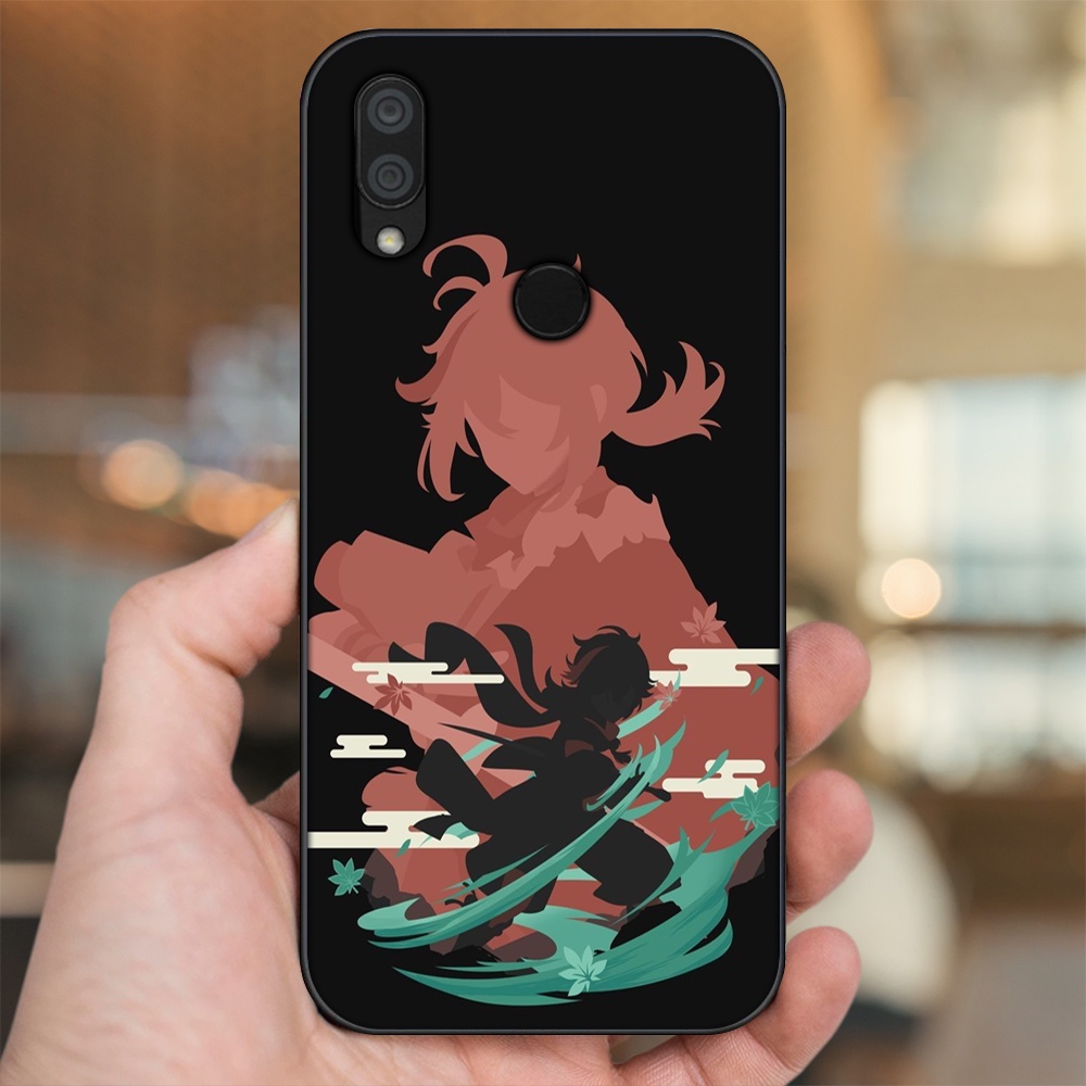 Ốp lưng Xiaomi Redmi 7 viền đen in hình Kazuha Genshin Impact