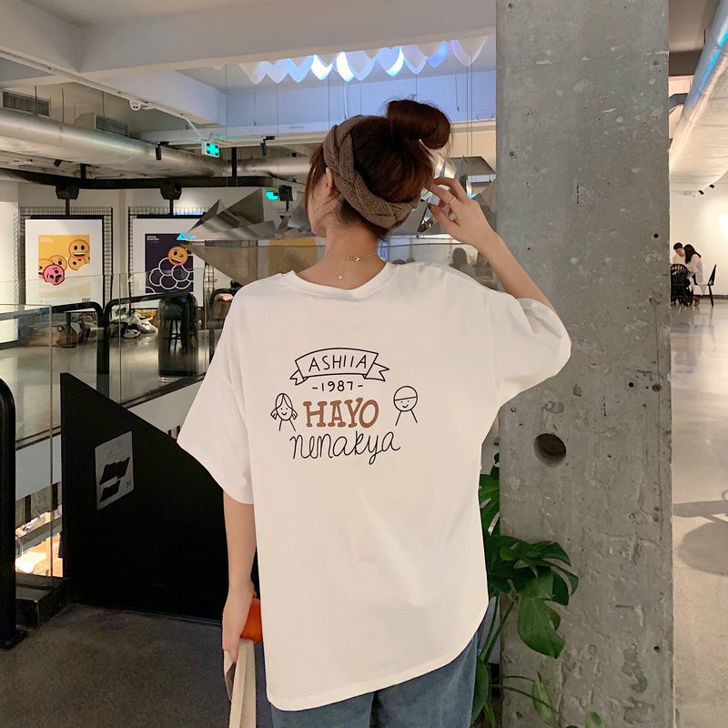 Áo phông nam nữ unisex tay lỡ thun form rộng teen cổ tròn oversize cotton giá rẻ basic HAYO đen trắng tee ulzzang
