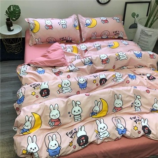 Bộ Ga Giường Chần Bông Heo Poo Siêu Đẹp M2*2M-M8*2M((1 Chăn Phao, 1 Ga, 2 Vỏ Gối Đầu, 1 Vỏ Gối Ôm)