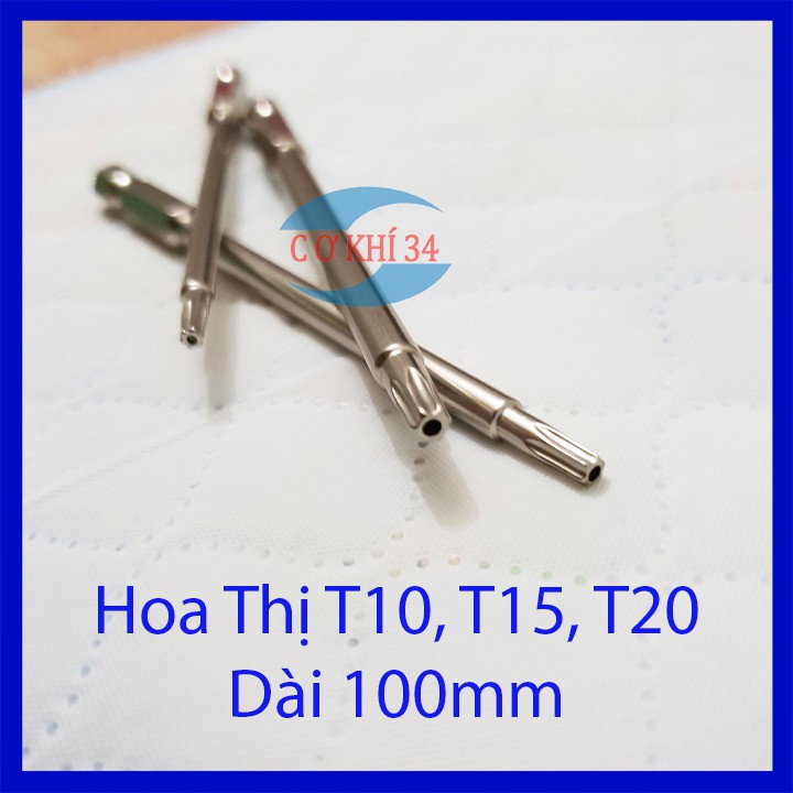 COMBO hoa thị có lỗ cho khoan bắn vít T10, T15, T20 dài 100mm hãng BROPPE