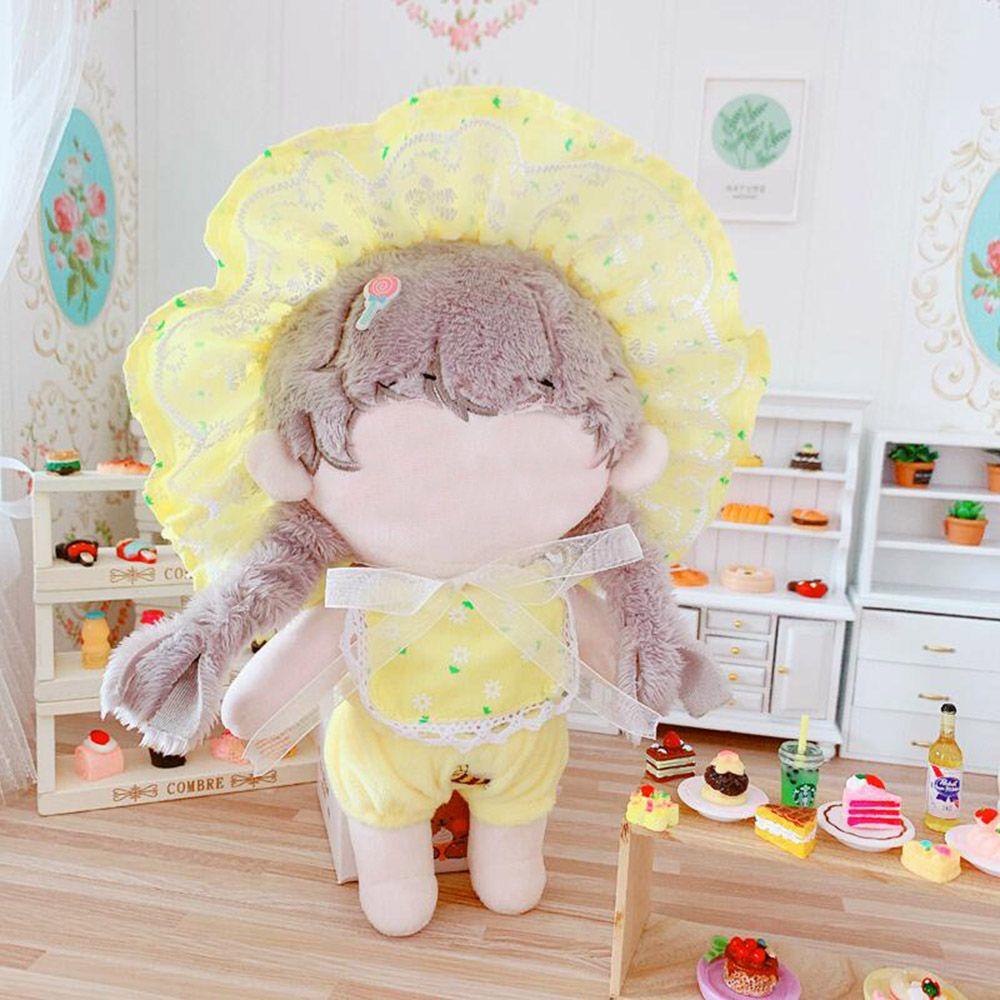 Bộ Đầm + Nón + Yếm + Búp Bê Phối Ren Đáng Yêu Cho Bé Gái