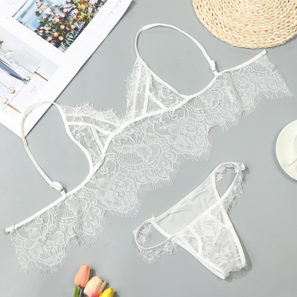 Set Áo Lót Nâng Ngực &amp; Quần Lót Nữ Thêu Ren