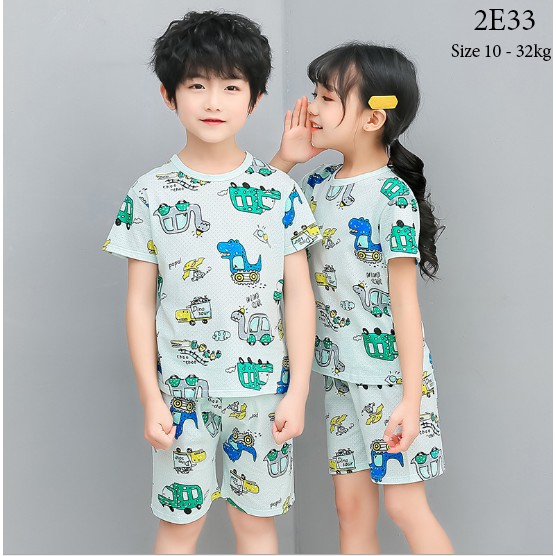  Set bộ quần áo cộc tay cho bé trai bé gái (từ 1 - 8 tuổi) VEMZKIDS 6 mẫu hè