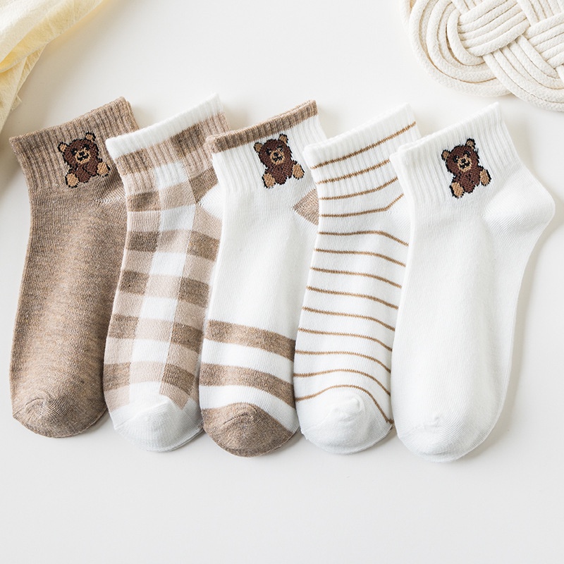 [Combo 5 Đôi] Tất Nữ Cổ Ngắn Họa Tiết Trái Cây, Vớ chất liệu Cotton Thoáng Khí