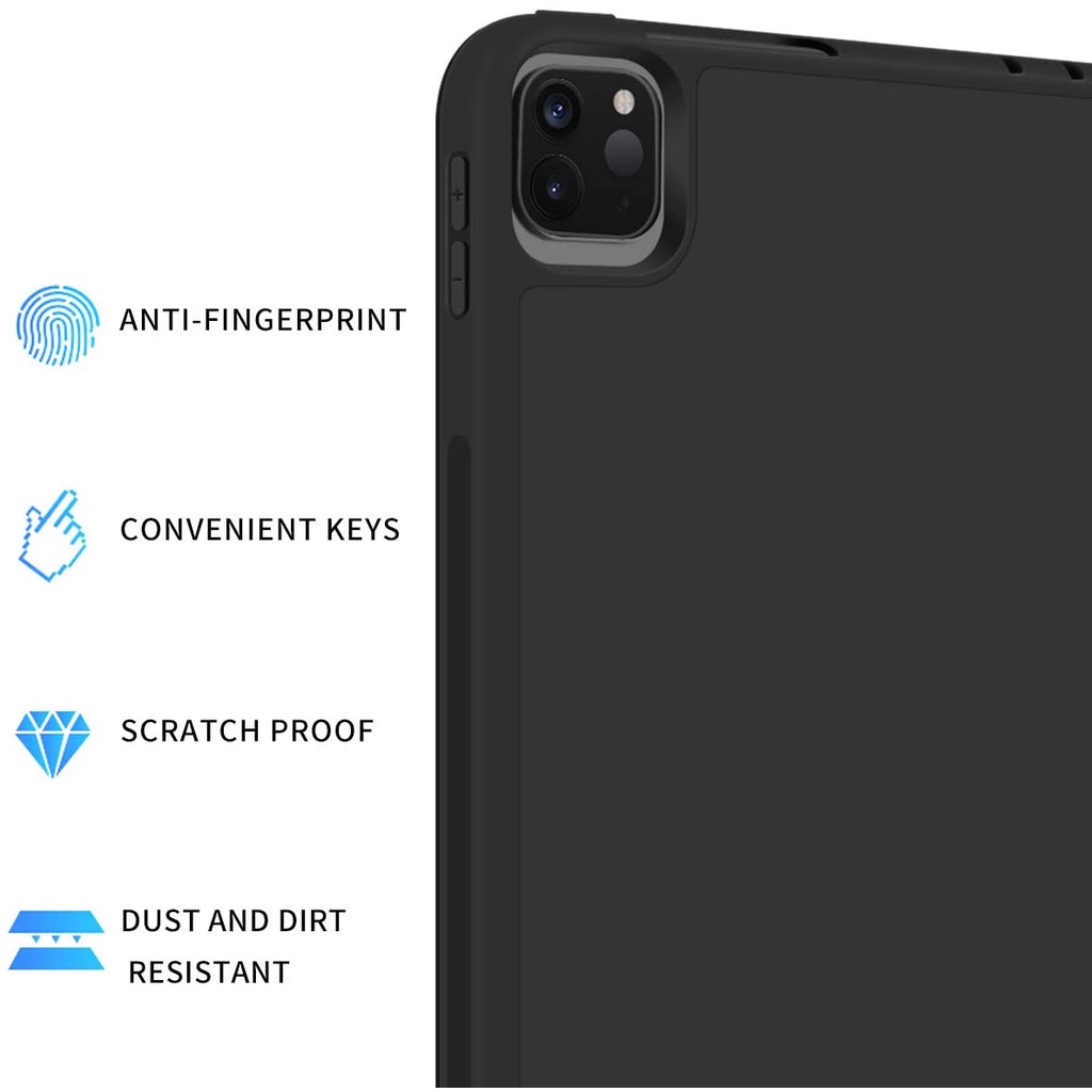 Ốp Máy Tính Bảng Có Khay Đựng Bút Cho 2021 iPad PRO 12.9 2020 PRO 12.9 inch A2229 A2233 A2232 A2069 A2378 A2461 A2379 A2462