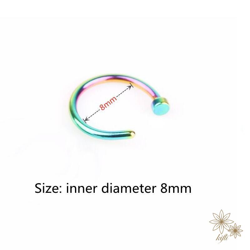 Khuyên Mũi Hình Chữ C Bằng Thép Không Gỉ Không Gây Dị Ứng