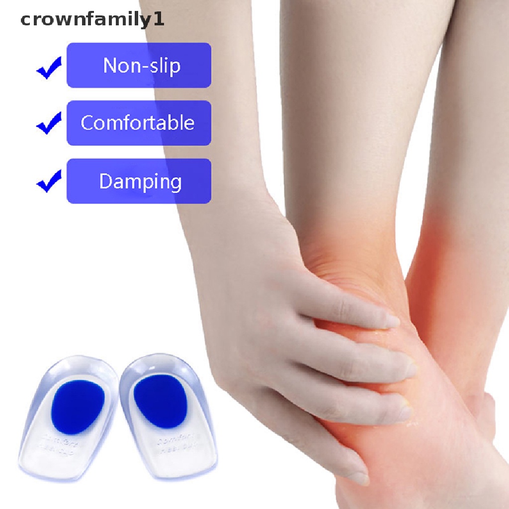 Cặp đệm silicone lót gót chân giảm đau crownfamily1