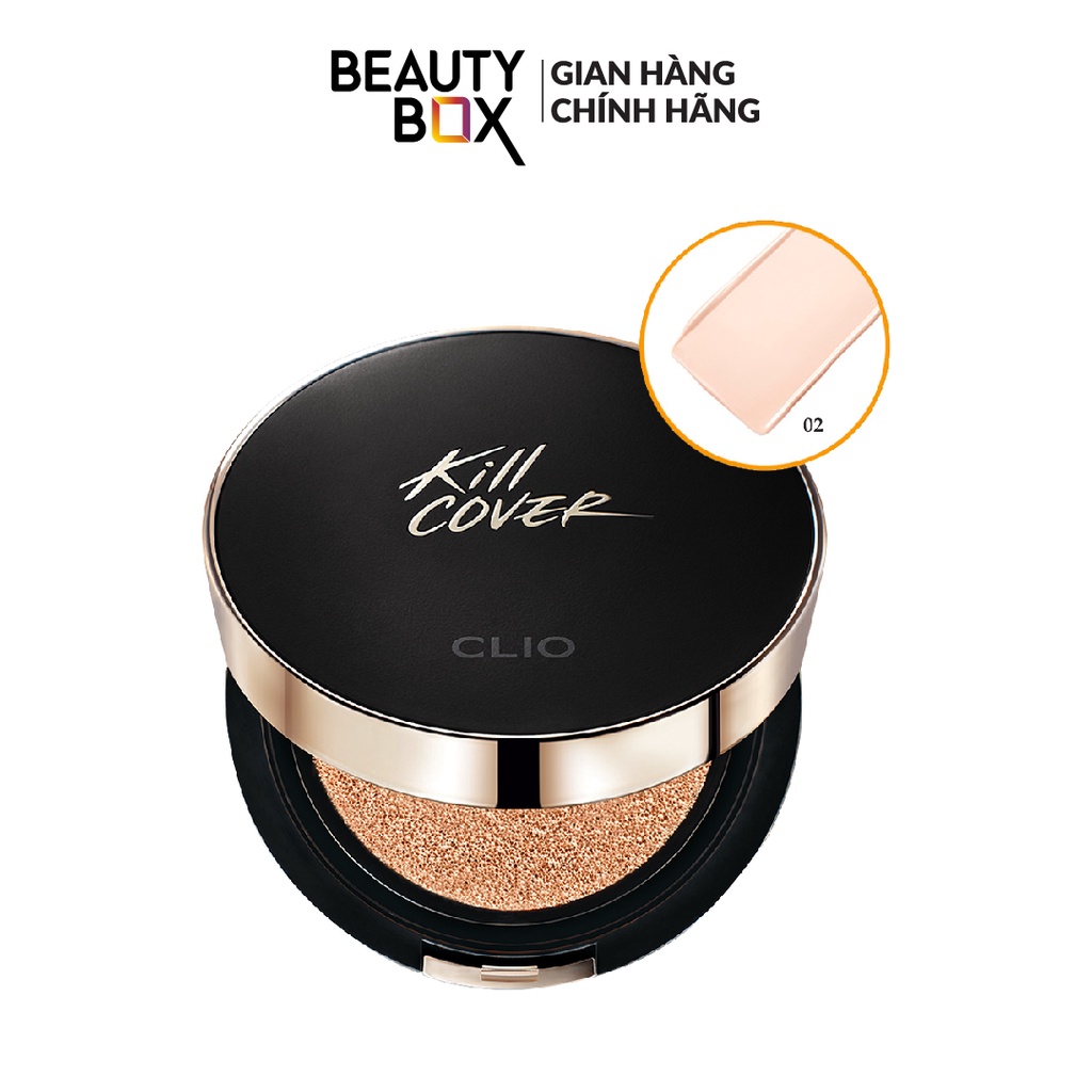 Phấn Nước Kiềm Dầu Lâu Trôi CLIO KILL COVER FIXER CUSHION SPF50+ PA+++ 15G (Tặng 1 lõi refill)