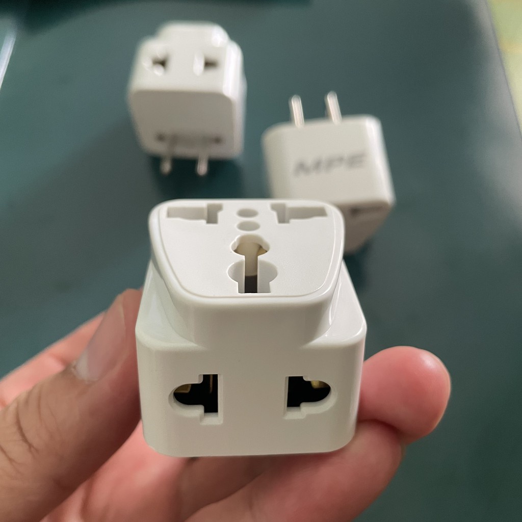 Phích cắm 3 chấu chuyển đổi 3 chấu thành 2 chấu thương hiệu MPE ⚡⚡ 1 đổi 1⚡⚡ Mos Shop