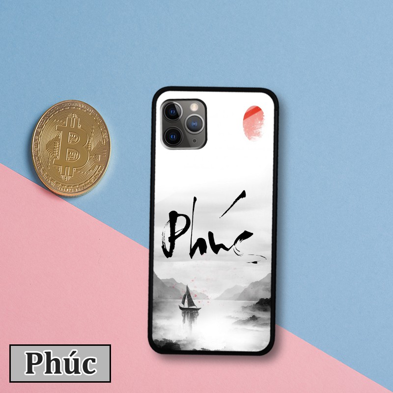 [Mã ELORDER5 giảm 10K đơn 20K] Ốp lưng kính 3D iPhone 11 Pro - chữ thư pháp ý nghĩa