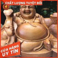 TƯỢNG DI LẶC BƯNG BÁT VÀNG GỖ BÁCH XANH CỰC THƠM - ĐÚNG ẢNH ĐÚNG MẪU