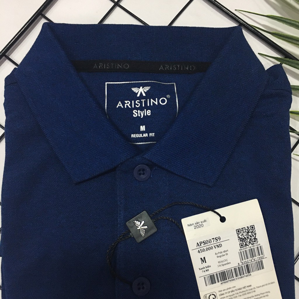 Áo polo nam ARISTINO cotton mềm mát aps007s9 size M (62-68 kg)