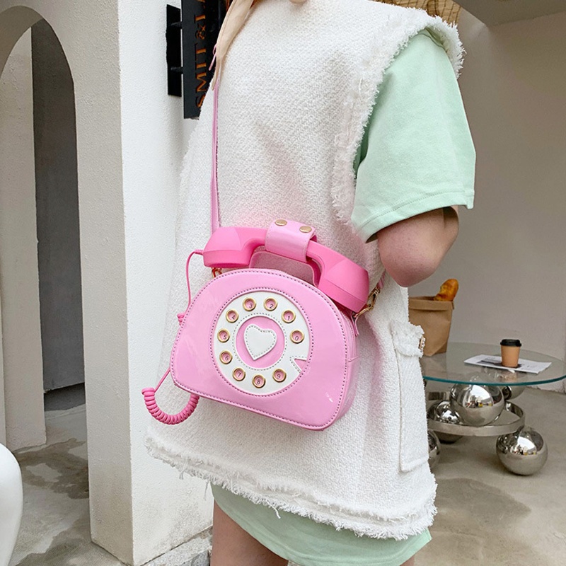 Túi Da PU Đeo Chéo Hình Điện Thoại Di Động Cho Nữ