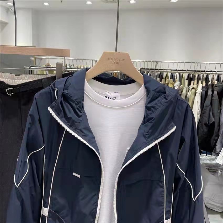 Áo Khoác Có Mũ Trùm Dáng Rộng Thiết Kế Giản Dị Dành Cho Nam