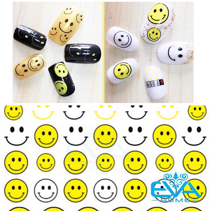 Miếng Dán Móng Tay 3D Nail Sticker Tráng Trí Hoạ Tiết Icon Mặt Cưới F059