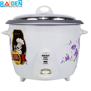 Nồi cơm điện nắp rời 1.8l matika mtk-dr18 dành cho gia đình 3 - 5 người ăn