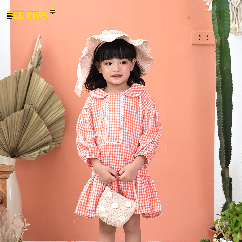Váy Thu Đông BEEKIDS Cho Bé Gái 2-5 Tuổi, Chất Đũi Mỏng Nhẹ, Họa Tiết Dễ Thương 1DC01376DA
