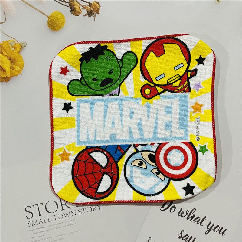 Khăn Vuông Cotton 20 * 20cm In Họa Tiết Hoạt Hình Marvel / Captain America / Spiderman / Iron Man / Hulk Cho Trẻ Em 2022
