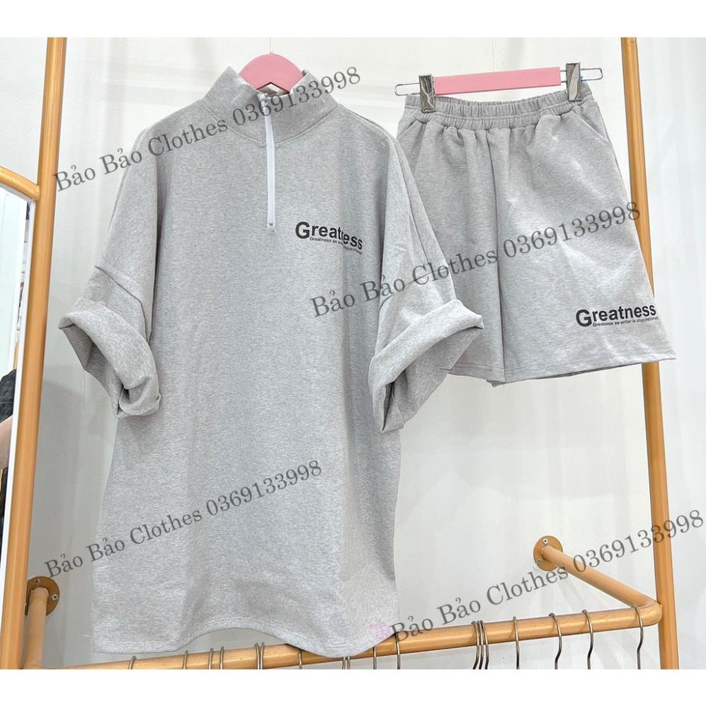 Bộ Đùi Nam Nữ Form Rộng Hàn Quốc Greatness- Bộ Đùi Tay Lỡ  Dày Mịn Thoáng Mát Thiết Kế  Kiểu Dáng Năng Động Trẻ Trung