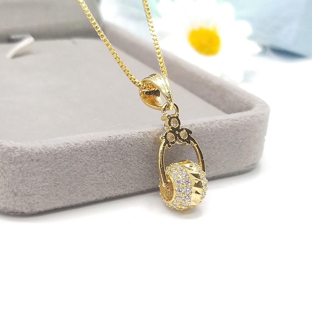 Dây Chuyền Hộp Ý Quả Cầu Đá Lấp Lánh Trang Sức ANTA Jewelry AT30221B