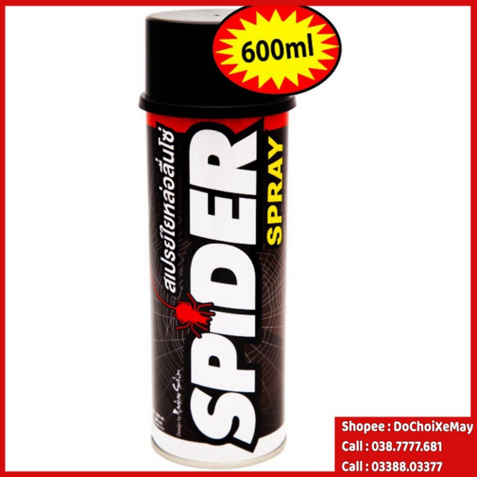 [GIÁ SỈ] Xịt dưỡng sên SPIDER 600ml tơ nhện siêu dính Thái Lan .  MS 800 SHOP ĐẠI KA