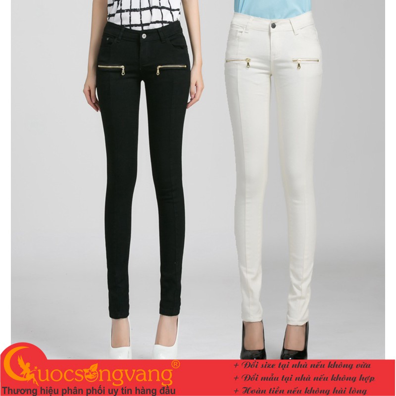 Quần nữ quần jean nữ đẹp co giãn skinny túi khóa GLQ008 Cuocsongvang