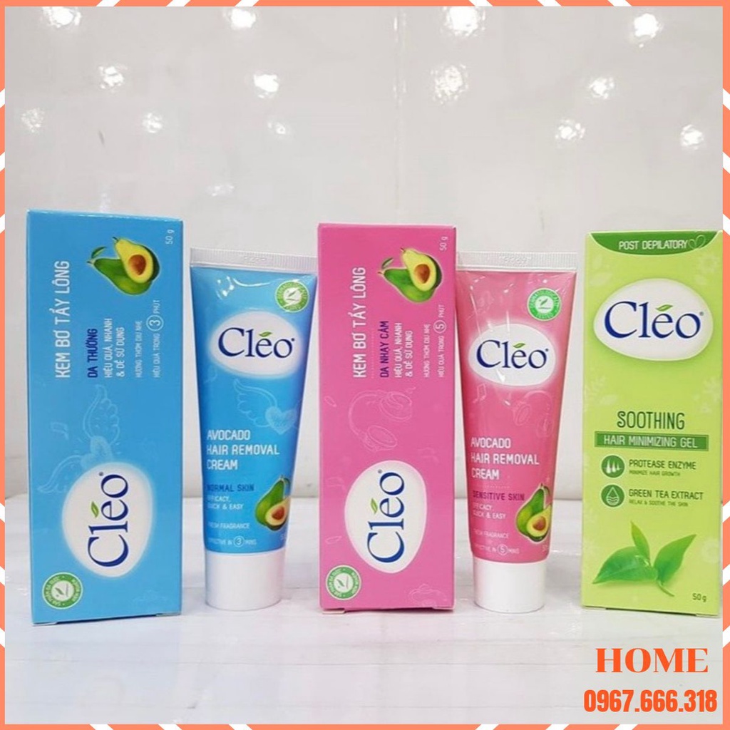 Kem Tẩy Lông Và GEL Mát Da CLEO Cho da thường và da nhạy cảm (50g)