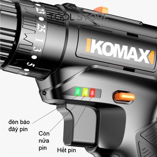 MÁY KHOAN BẮT VÍT 12V KOMAX ĐỨC
