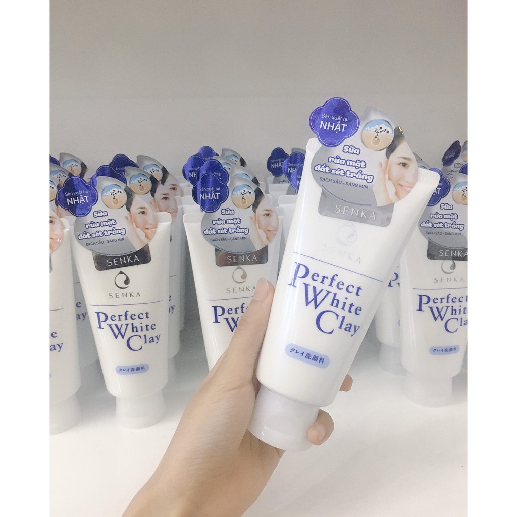(NK Chính hãng) Sữa Rửa Mặt Tạo Bọt Chiết Xuất Đất Sét Senka Perfect White Clay | BigBuy360 - bigbuy360.vn