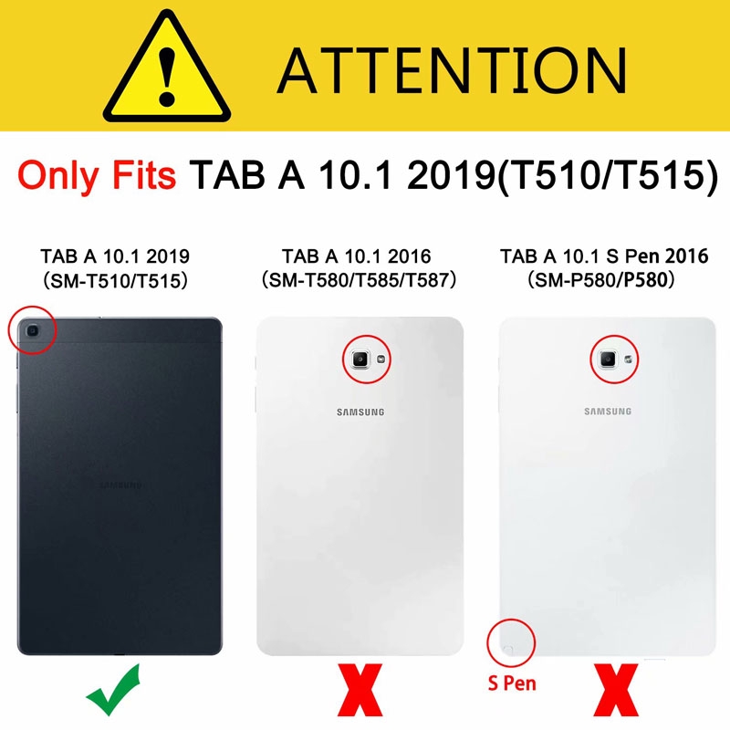 Vỏ bảo vệ Samsung Galaxy Tab A 10.1 2019 Ốp lưng SM-T510 T515 Protector Paris Feather Be free love heart printing