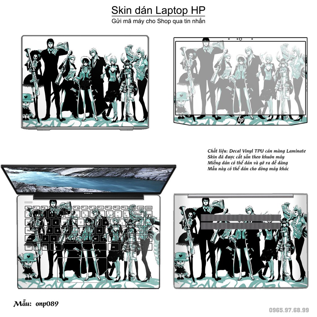 Skin dán Laptop HP in hình One Piece _nhiều mẫu 8 (inbox mã máy cho Shop)