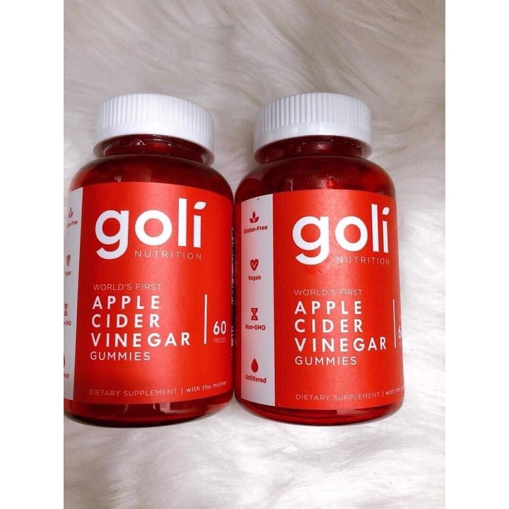Kẹo Dẻo Giấm Táo Hỗ Trợ Giảm Cân Goli Apple Cider Vinegar Gummies - 60 Viên - EDS