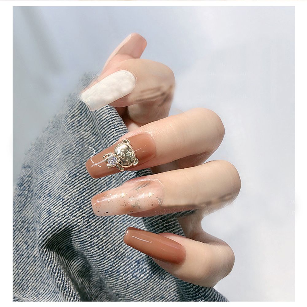 [Hàng mới về] Phụ kiện trang trí móng tay họa tiết chủ đề năm Nhâm Dần 3D lấp lánh DIY cho nữ