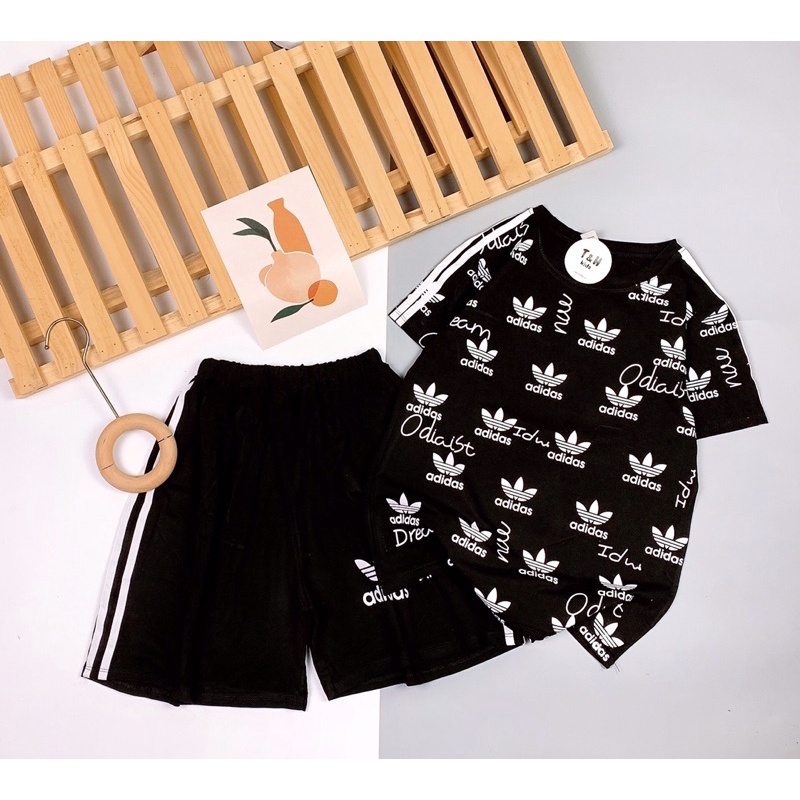 SIZE ĐẠI CỒ 18-38kg: Bộ A di dat chạy viền sọc khoẻ khoắn cho bé trai bé gái - BDDC