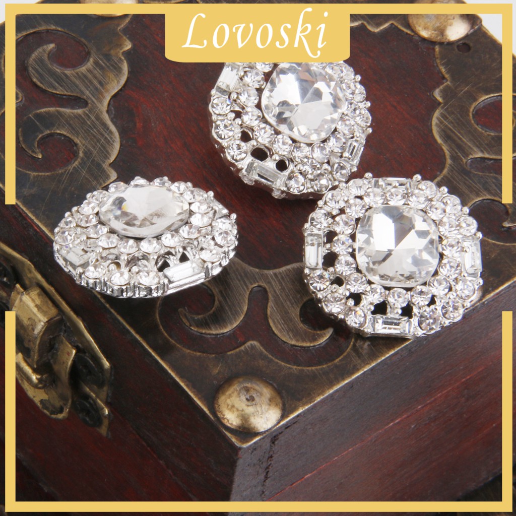 Bộ 5 Nút Đính Đá Pha Lê 23mm Trang Trí Lưng