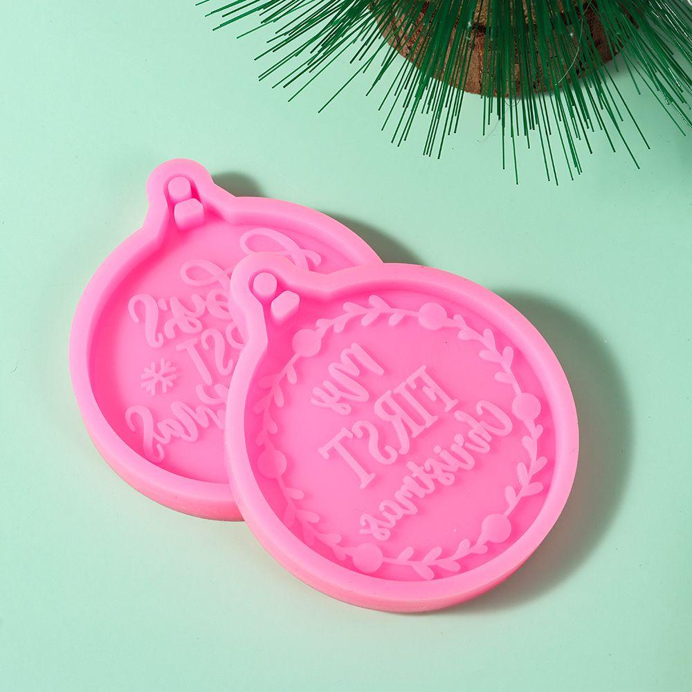 BEAUTY Khuôn Silicone Tạo Hình Làm Mặt Trang Sức Hình Quả Cầu Giáng Sinh