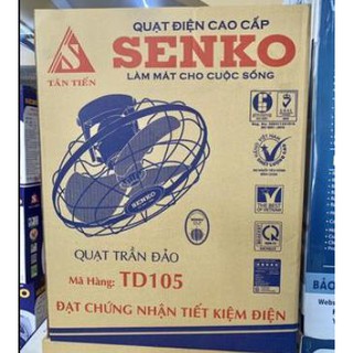 [Mã ELHA22 giảm 6% đơn 300K] Combo Quạt đảo Senko TD105, Thùng 02 Cây
